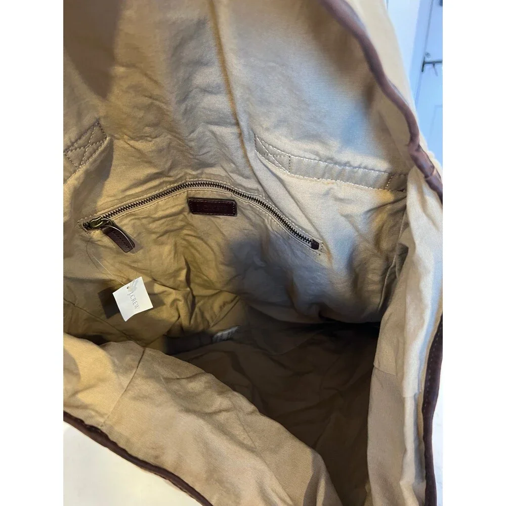 VTG J Crew Crossbody Mailbag Leather Bottom - New with Tag, Abingdon